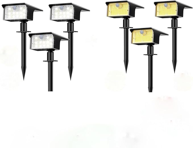 3 Pack Solar Spot Lights Outdoor Motion Sensor 3 Modes 62LED Motion Sensor Outdoor Lights 2-in-1 Solar Spotlights Outdoor Waterproof Auto On/Off Solar lights for Outside Yard Garden Wall Pathway