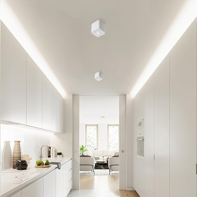 Spotlight White Square Flush Mount Spotlight 10w Downlight Accent Lamp AlumiExpression artistique m Housing Directio l Spotlights for Living Room Hallway Corridor