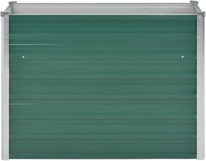 Outdoor Garden Raised Bed Galvanized Steel Metal Outdoor Garden Raised Planter Box for Flowers Vegetables Fruits Herbs Green 39.4x15.7x30.3 -AA
