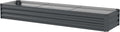 8x2x1ft Durable Galvanized Steel Raised Garden Bed Set with Safety Border and Weather-Resistant Coating Dark Gray