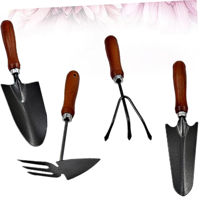 4pcs Mini Garden Tool Set Thickened Iron Shovel for Transplanting Weeding and Cultivating Lightweight Handheld Gardening Tools for Planting and Outdoor Use