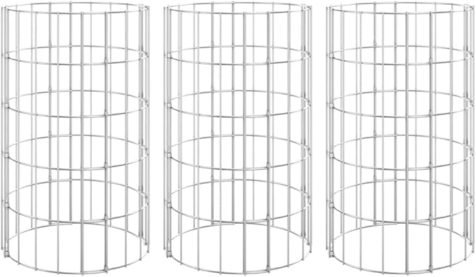 SKM Gabion Raised Bed Silver Galvanized Steel Medium DurableSilver (Weight 10.91KG)
