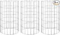 vidaXL Raised Garden Bed 3 Pcs Circular Gabion Raised Bed Flower Pot for Garden Outdoor Patio Lawn Balcony Backyard Gabion Basket Galvanized Steel