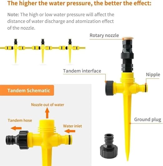 Sprinkler System - Drip Irrigation System Outdoor &amp Indoor Watering System for Plants 360 Degree Rotatable Automatic Plant Watering System Lawn &amp Garden Irrigation System