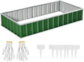 Garden BedEasy to Assemblefor VegetablesFruitsHerbs Flowers Metal Raised Garden(68.5 L x 35.5 W x 11.75 H). (Green)