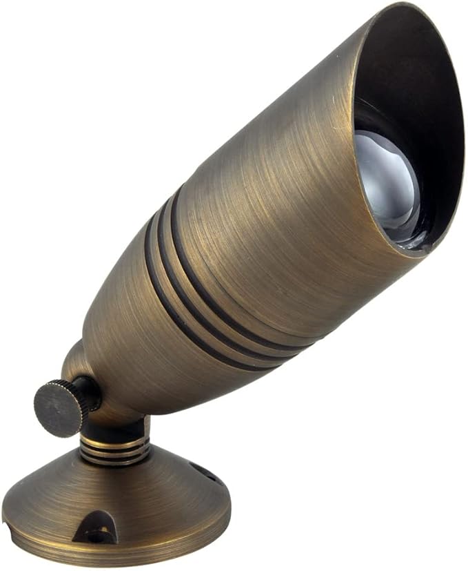 Elitco Lighting C029L Landscape-Spotlights Spot Light D3H8.5Antique Brassincludes Stakemr16 Halogen 20W(Light Source Not Included)