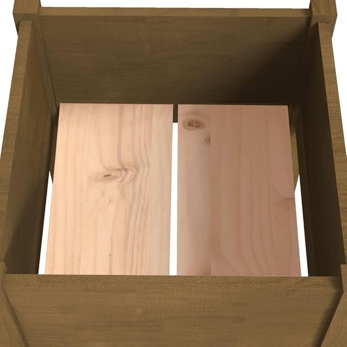 Garden PlantersGardening PlantersPatio Raised BedsBackyard Raised BedsRaised Flower BedsGarden DecorationPlanter Boxesfor DecksPatios2 pcs Honey Brown 15.7x15.7x27.6 Solid Wood Pine