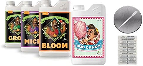 Advanced Nutrients Bloom Grow Micro 4L &amp Bud Candy 4L w/Conversion Card &amp Pipette