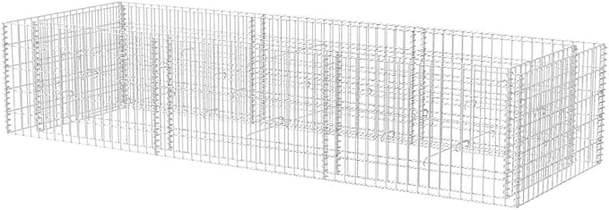 Galvanized Steel Gabion Raised Bed Gabion Wall Garden Stone Cages Basket for Outdoor Landscape Lawn Vegetable Flower 106.3x35.4x19.7