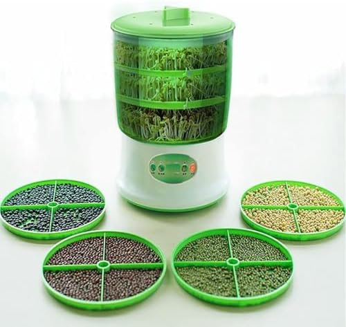 Automatic Germination Machine - 3-Layer Watering Incubator for Sprouting Seeds and Bean Sprouts in Home Kitchen