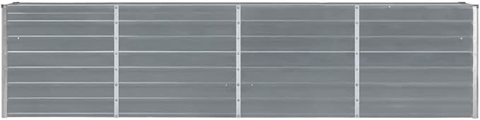 Durable Galvanized Steel Raised Bed Planter - Large Deep Easy Assembly Gray Finish