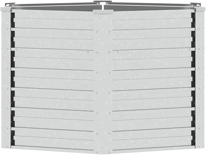 Garden Raised Bed Silver Galvanized Steel Large 50.8x50.8x30.3 Inch Durable Outdoor Planter for Vegetables Herbs Flowers