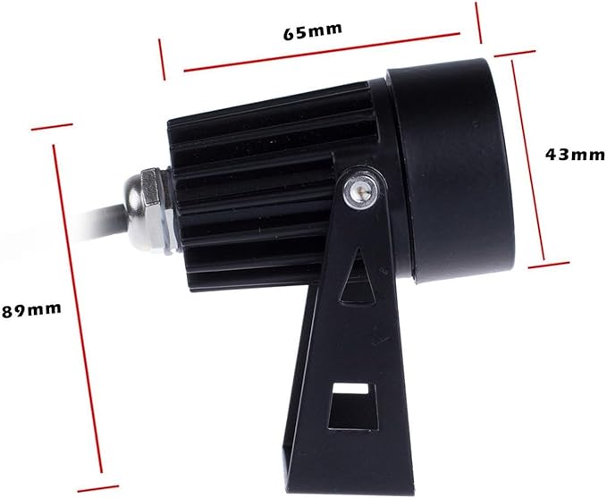3W IP65 Waterproof Outdoor LED Spotlight - Adjustable Ground Projector Light for Garden Terrace and Lawn (White Light DC 24V)