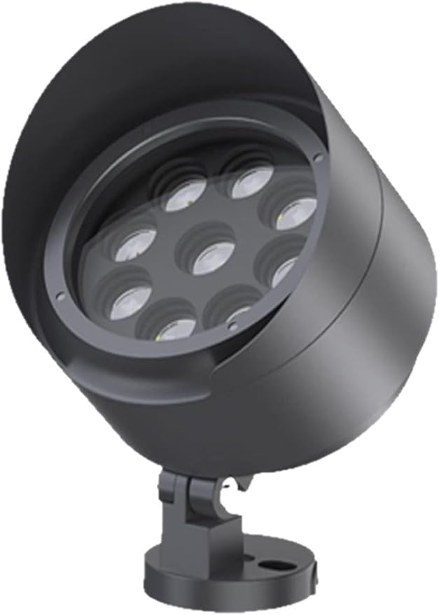 Outdoor LED Spotlight Lawn Projector Floor Insert Round Tree Light Recessed Spotlights for Hotel Indoor Courtyard Garden Park Flag Lighting(Warm White6W)