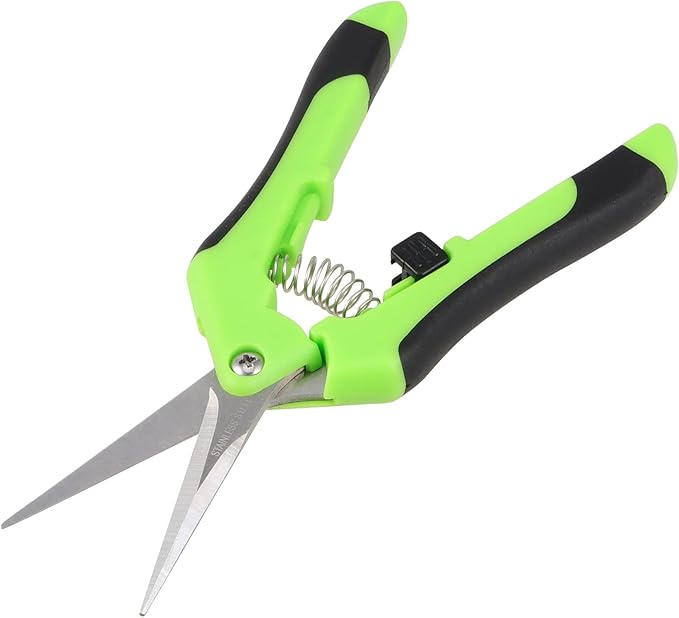 JEUIHAU 12 Pack 6.5 InchesPruning Shears Trimming Scissors Gardening Hand Pruning Shears with Straight Tip Stainless Steel Blades Micro Tip Pruning Snips for Trimming Garden Herb Plant Flower Green