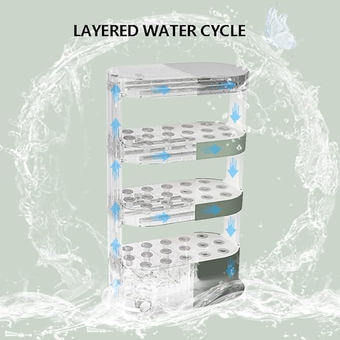 48 Pods Hydroponics Growing System Adjustable Hydroponics Growing Kits with LED Grow Light Automatic Timer Hierarchical Control Indoor Garden Planter for Home Office