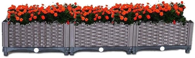 YSUEFIJO Raised Garden Bed Kit Raised Garden Bed Planter Box Outdoor Elevated Flower Box Vegetables Growing Planter Patio Gardening Planter Box