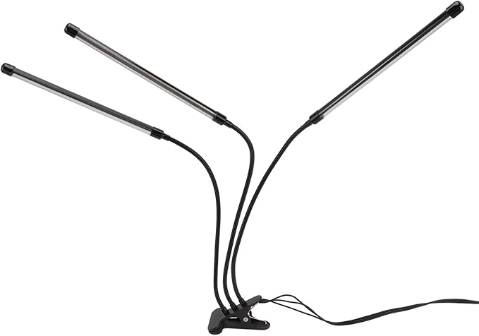 Zerodis LED Plant Grow Light with Clamp/Holder 10 Level Dimmable USB Red White Warm Light for Seedlings