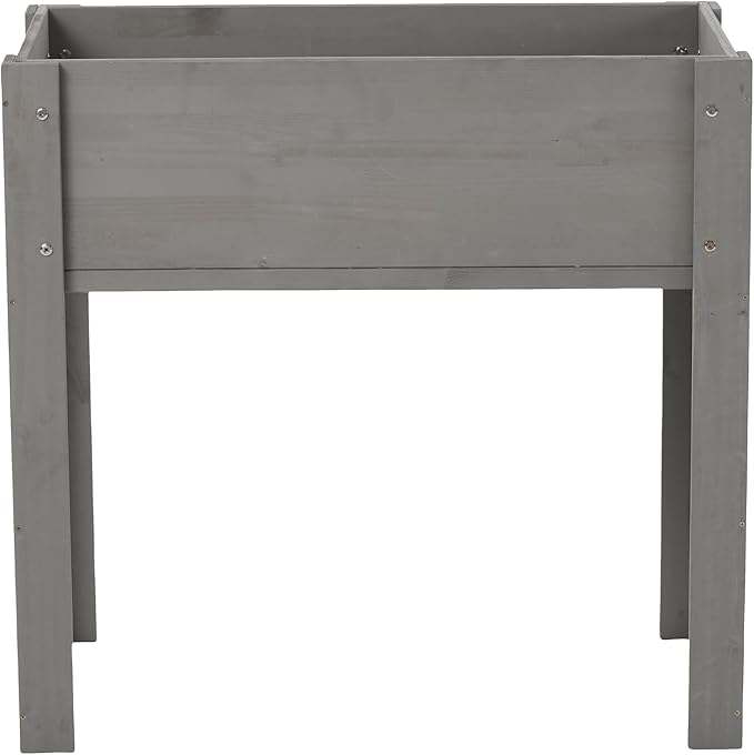 31x31 inch Raised Wood Garden Bed | Elevated Planter for Vegetables Flowers &amp Herbs