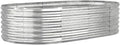 vidaXL Silver Garden Raised Bed - Durable Powder-Coated Steel Oval Shape DIY Assembly Decor for Garden Balcony and Patio