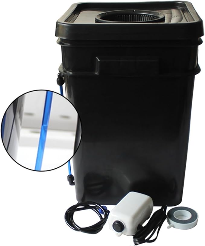 Hydroponic Equipment 15L 20L Full Complete Square Pot DWC Hydroponics System Cloner Bucket Indoor Garden Soilless Cultivation and Seedling Products Indoor Garden(20L)