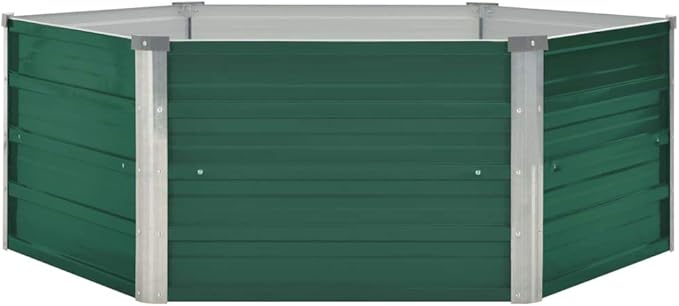 Raised Garden Bed Galvanized Planter Box OutdoorOutdoor Galvanized Planter BoxesMetal Garden Box for Gardening Vegetables Flowers 50.8x50.8x18.1 Galvanized Steel Green