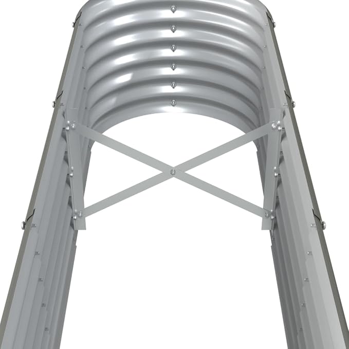 SKM Garden Raised Bed Powder-Coated Steel 332x40x36 cm Grey (Weight-10KG)