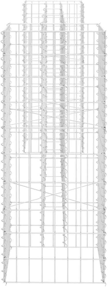 Galvanized Steel Wire Gabion Planter - 102.4 x 15.7 x 39.4 Metal Outdoor Box for Flower Plant Vegetable Herb Gardening - Large Garden Bed