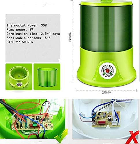 ing Intelligent Bean Sprouts Machine Grow Automatic Large Capacity Thermostat Green Seeds Growing Automatic Bean Sprout Machine 110V-
