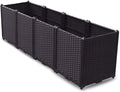 YSUEFIJO Outdoor Raised Garden Bed Raised Garden Bed Kit Plastic Planter Box Indoor Rectangular Planter Raised Beds for Vegetables for Flowers Herbs Fruits