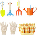 BESPORTBLE 7pcs Boy Girl Garden Tools Kit Gloves Watering Can Shovel Rake and Carrying Bag for Outdoor Fun Safe and Gardening Toys for Boys and Girls