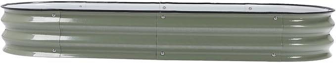 GLOGLOW Raised Garden Bed Kits Thicken DIY Garden Raised Planter Box Open Bottom Rounded Corners Easy Installation Bed for Vegetables Flower (Light Green)