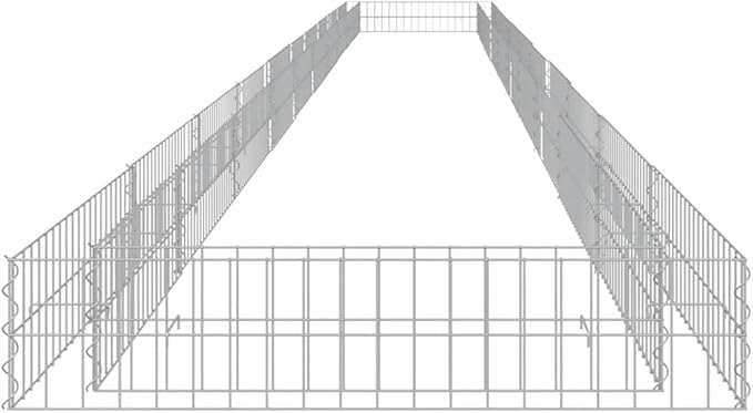 Gabion Raised Bed Silver Galvanized Steel Extra Long Durable Gardening Pots &amp Planters 151318