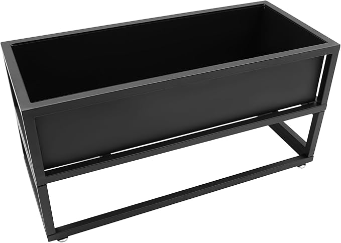 DYNAMI Carbon Steel Raised Garden Bed with Legs28.7L*12.2W*14H in Metal Standing Planter Elevated Planter Box Outdoorfor Backyard Patio BalconyGarden
