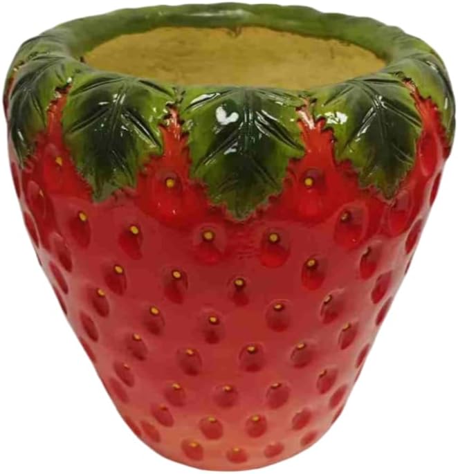 Creative Strawshaped Flower Pot 12.4 inch Large Artificial GFruit Flowerpot Suitable for Home Decoration Indoor and Outdoor GDecoration Multi Purpose and Novel Outdoor Flower Pot
