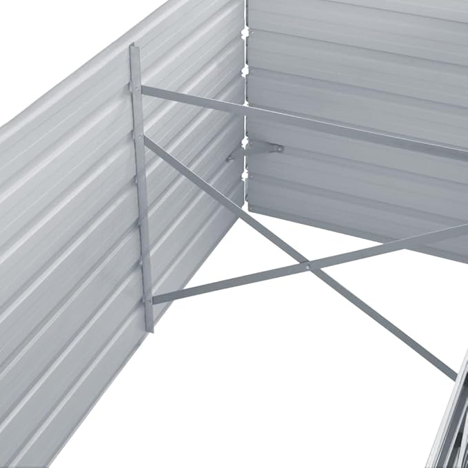 Garden Raised PlanterGarden BedGalvanized Raised Garden BedPlanter Raised bedsGalvanized PlanterBed Galvanized Steel 94.5x31.5x17.7 Gray