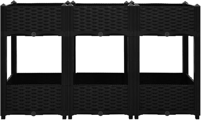Raised Bed PlanterGarden BedGalvanized Raised Garden BedPlanter Raised bedsGalvanized Planter47.2x15.7x28 Polypropylene