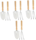 4sets Garden Tools for Small Plants Portable Rake and Trowel Kit for Soil Cultivating Weeding and Transplanting Hand Tools for Home and Outdoor Use