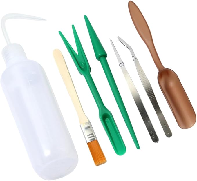 TOYANDONA 21pcs Garden Tool Kit Planting Tools Set Transplanting Shears Trowel Tweezers Water Sprayer Brush for Indoor Gardening