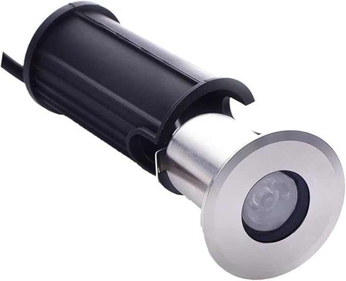 Outdoor Fountain Landscape Lamp IP68 Waterproof Garden Buried Lights AC 12V Low Voltage Underwater Pond Light 30° Beam Angle Waterfall Recessed SpotlightYellow Light 3w75mm