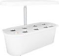Hydroponics Growing System 7 Pods Indoor Garden with LED Grow Light Pump System Automatic Timer for Home Kitchen Vegetable Gardening (White)