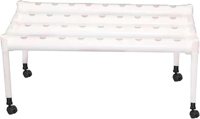 Hydroponics Growing SystemPVC Pipe Single-Layer 36 Holes Hydroponic with 30L Folding Water Tank Hydroponic Plants for Growing Lettuce... (Color:Pads Style)
