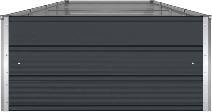 Galvanised Steel Raised Garden Bed Metal Planter Box for Outdoor Plants Vegetable Herb 151.57x39.37x17.72 Anthracite-701