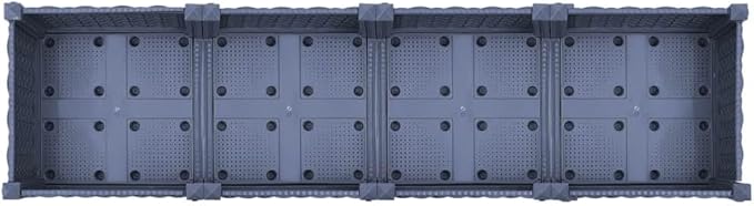 vidaXL Raised Bed - Large Rectangular Garden Planter for Outdoor Use - Made from Durable Polypropylene - Spacious for Plant Growth - Dark Gray - 63x15.7x9.1