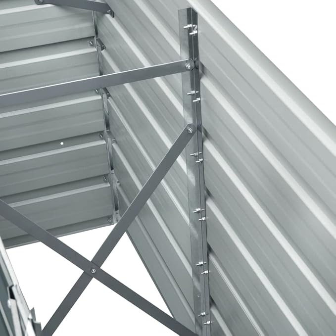 Galvanized Raised Garden Bed 94.5 x 15.7 x 30.3 in Anthracite Metal Planter Box for Vegetables Herbs Flowers Balconies Patios &amp Backyards
