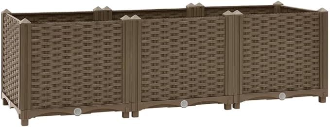 Raised BedGarden PlantersGarden PlantersGarden CenterpiecesGarden BedsRaised Beds for Growing FlowersHerbs and Fruits47.2x15.7x15 Polypropylene