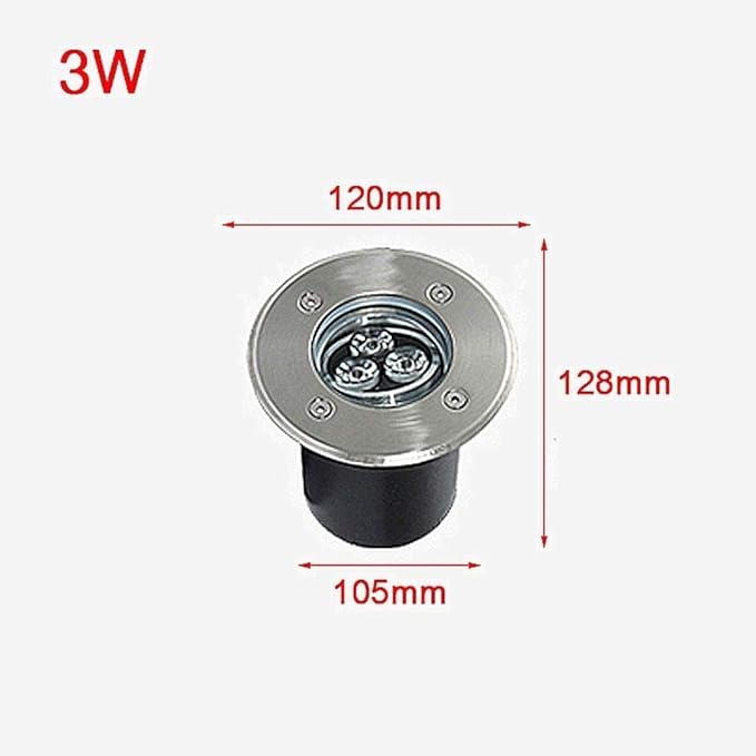 3w LED Landscape Lights Underground Lamp Outdoor Decorative Spotlight Waterproof Ip65 Buried Ground Lamp Patio Pathway Lawn Driveway Path Light Fittings