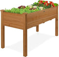 47x 30x 22Raised Garden Bed with Leg &amp Hooks for Outdoor Growing Vegetables and Herbs 4 x 2.5 x 1.8 Ft Elevated Wood Planter Box Stand Planter Raised Bed with Non-Woven Liner for Backyard Pa