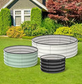 Plant Bed - Raised Garden BoxPlanter Box Garden Boxand Round Raised Garden Bed.3 * 3 * 1FT.White
