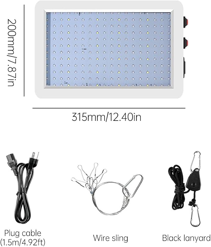Grow Lights for Indoor Plants Full 216 LEDs 3 Light Modes Height Adjustable Large Coverage - Promote Photosynthesis Durable Heat Dissipation Ideal for Indoor